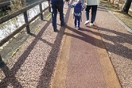 ウォーキングする人々の写真